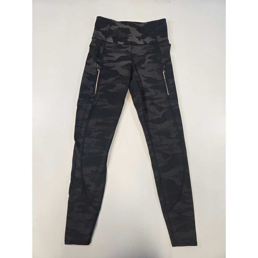 Athleta Rainier Reflective Tight XXS Black Camo Leggings S/985307-00 HO21